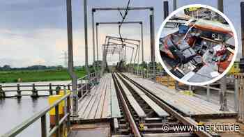 Kürzlich erst repariert: Schon wieder kracht Schiff in Eisenbahnbrücke – erneutes Verkehrschaos droht