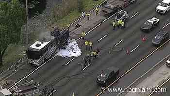 RV fire delays traffic on Florida's Turnpike in Lauderhill