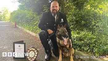 Veteran police dog handler 'honoured' to lift award