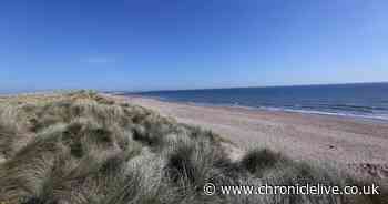 Two people rescued from the sea off the Northumberland coast after their boat reportedly sank