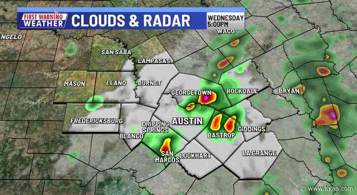 Storm and shower coverage shifts for Wednesday