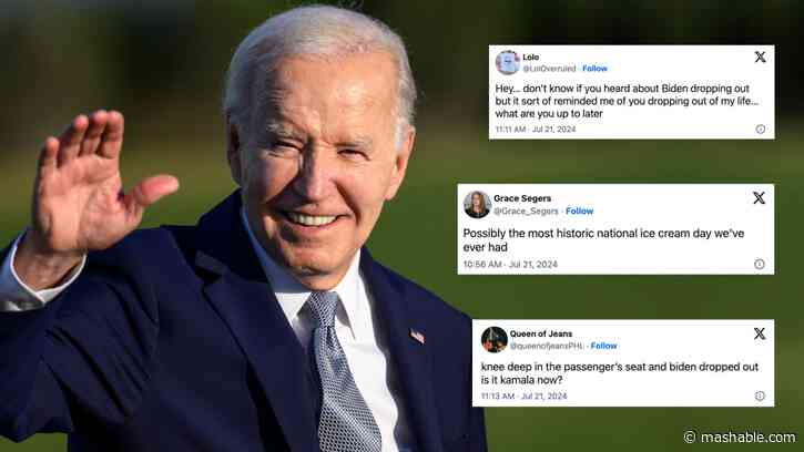 X reacts to President Biden dropping out of 2024 presidential race
