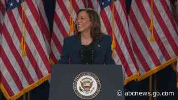 WATCH:  Kamala Harris holds 1st campaign rally since Biden's withdrawal