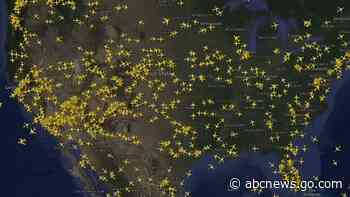 WATCH:  Timelapse shows drop in US air travel amid wave of early morning IT outages
