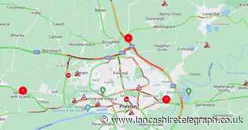 Delays of up to an hour on M6 near Blackburn and Preston