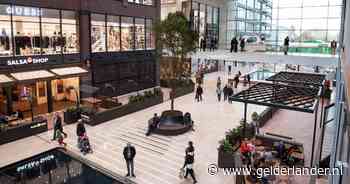 Agenten met kogelvrije vesten aan en hulp van hond op zoek naar man met wapen in Hoog Catharijne