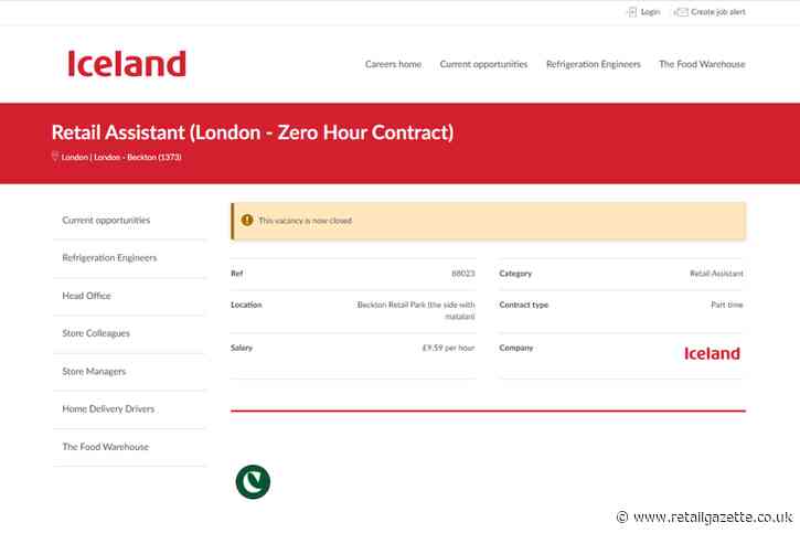 Iceland denies advertising zero-hour contracts