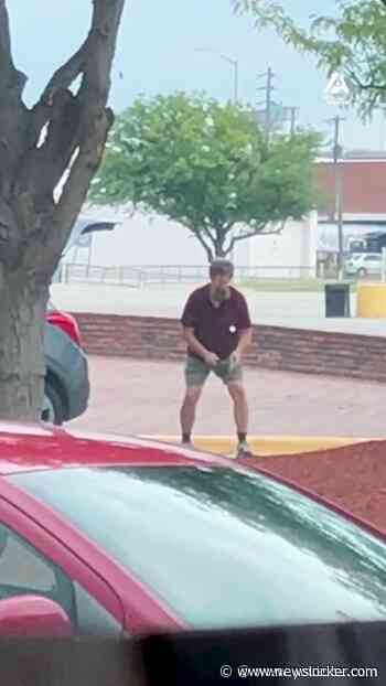 Talk about putting a new spin on golf – hammer time in the parking lot!