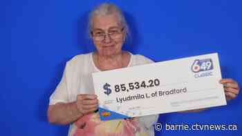 Bradford woman wins over $85K on free play lottery ticket