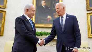 Bei Treffen im Weißen Haus: Netanjahu dankt Biden für Unterstützung