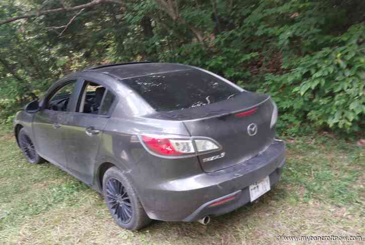 Police investigate car crash near Bancroft