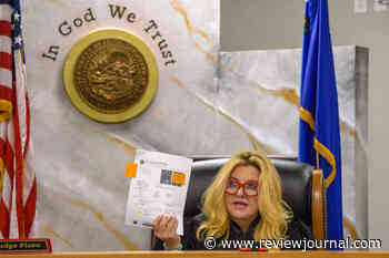 Michele Fiore hears cases on the last day before her suspension from the bench