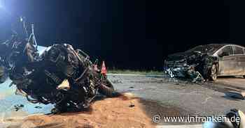 Unfall bei Volkach: Frontalzusammenstoß zwischen Auto und Motorrad - 62-Jähriger verstorben