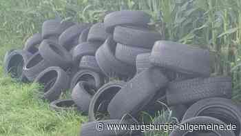 Schon wieder: 60 Altreifen illegal an einem Maisfeld entsorgt