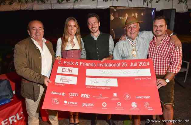 Golf-Charity-Event von Felix Neureuther erzielte 350.500 Euro für die Felix-Neureuther-Stiftung und sein neues Umweltschutz-Projekt Naturhelden im Rahmen des Bündnisses Gesunde Erde. Gesunde Kinder.