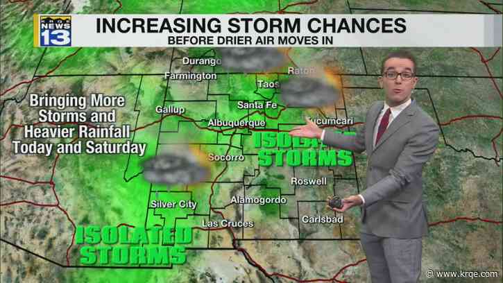 Stormier & slightly cooler for now