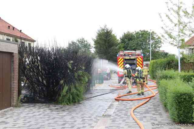 Haag, tuinhuis en tent in brand in wijk Hof ten Rode