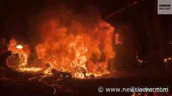 In beeld: heftige natuurbrand Californië, vermoedelijk aangestoken