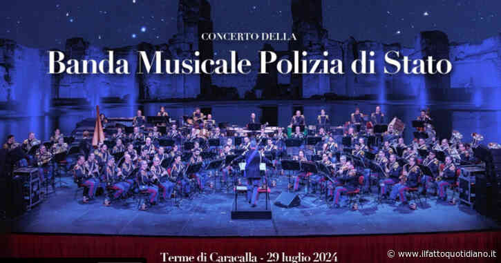 Il concerto della Banda musicale della polizia di Stato alle Terme di Caracalla, presenti Piantedosi e Pisani: la diretta