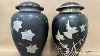 Barrie police reunite mystery urns with owner