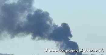 Fire service respond to a van fire near Bournemouth Airport