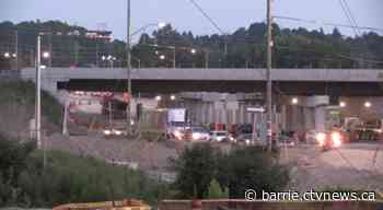 Ongoing construction closes major Barrie thoroughfare