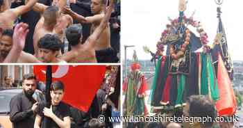 Hundreds turn out at Shia procession through Blackburn