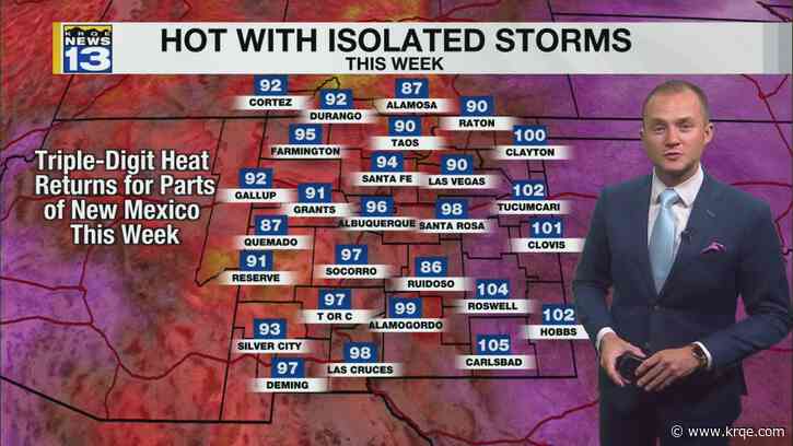 Storm chances continue this week as temperature heat up