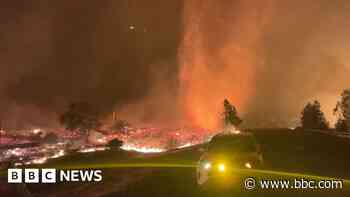 'Fire devils' spotted as California fire doubles in size