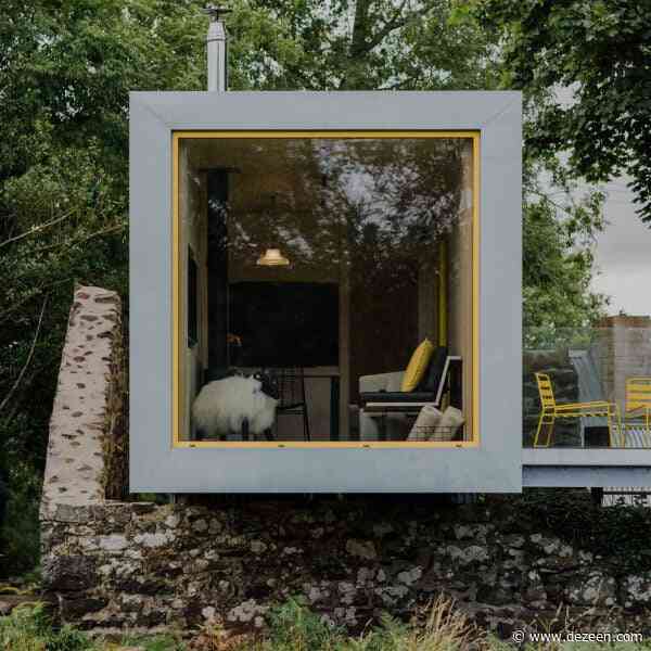 Patrick Bradley Architects adapts ruins into house using shipping container