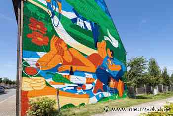 Gigantische muurschildering fleurt Straatje van de Vrede op