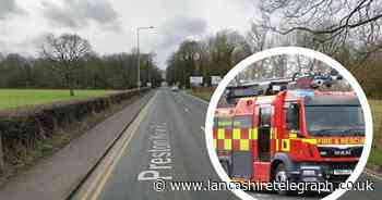 Ten fire engines called to Preston New Road, Samlesbury