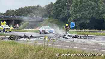 Vliegtuig neergestort op snelweg A58