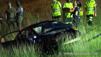 Divers pull car out of pond near I-75 and Miramar Parkway