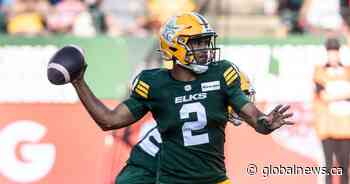 Elks coach says QB Ford’s ‘spark’ in Ticats game earned him start in Riders matchup