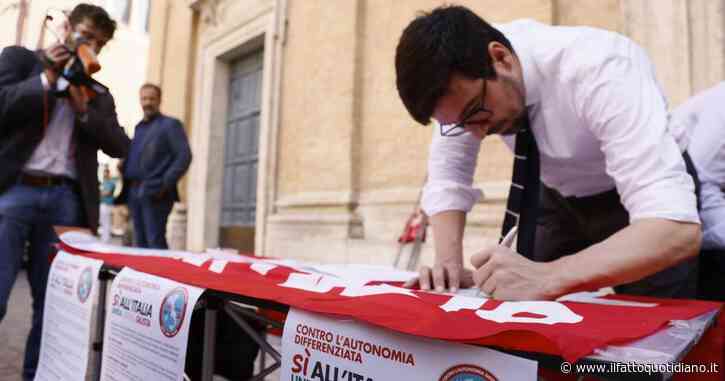 Autonomia, “già raggiunte le 500 mila firme” per il referendum. Schlein: “Non ci fermeremo qui”. Conte: “È un segnale potentissimo”