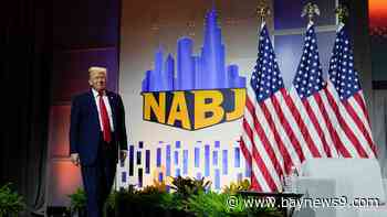 Trump falsely questions Harris' race in interview at Black journalists convention