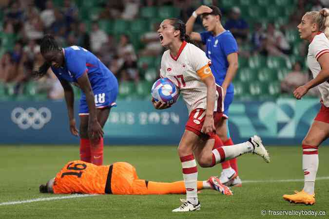 Canada beats Colombia 1-0 in Olympic women’s soccer to advance