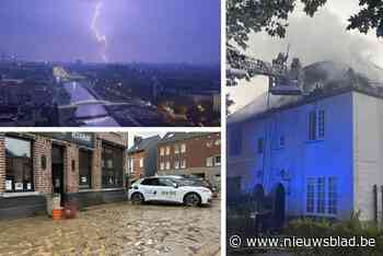 OVERZICHT. Verschillende blikseminslagen, vooral in één provincie veel wateroverlast: dit is de schade na fikse onweersbuien