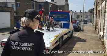 Off-road bike seized by police in Bertha Street, Accrington