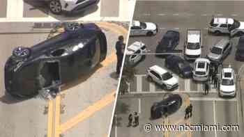 Palm Beach shooting suspects arrested in Miami rollover crash, chase: Police