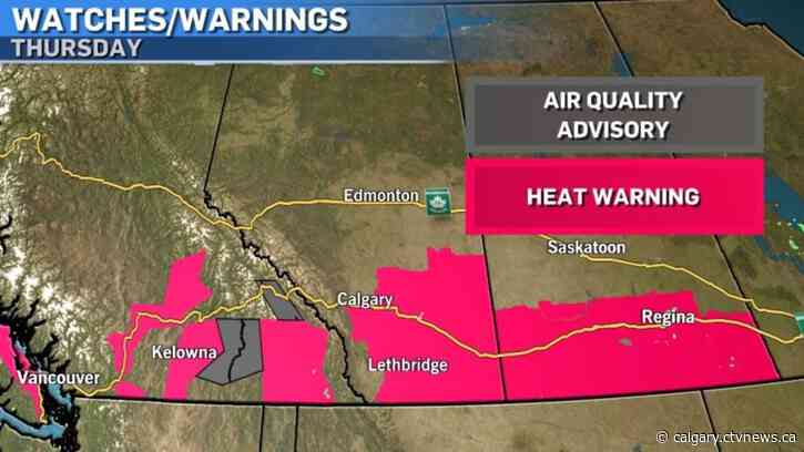 Thursday will be Calgary’s hottest day of the week