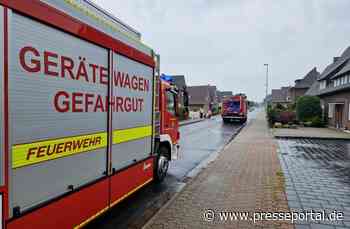 FW Bocholt: Gasausströmung an der Krumme Straße in Bocholt-Mussum