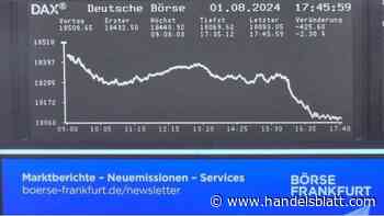 Dax aktuell: Dax schließt über zwei Prozent im Minus – Größter Tagesverlust seit über einem Jahr