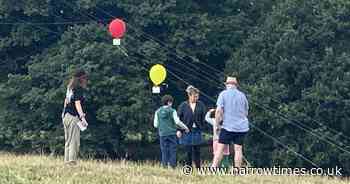 Renee Zellweger in Bridget Jones filming on Hampstead Heath