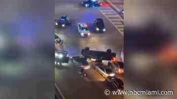 1 arrested after chase ends in rollover crash at Tamiami intersection