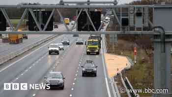 Drivers warned of wide vehicle straddling motorway