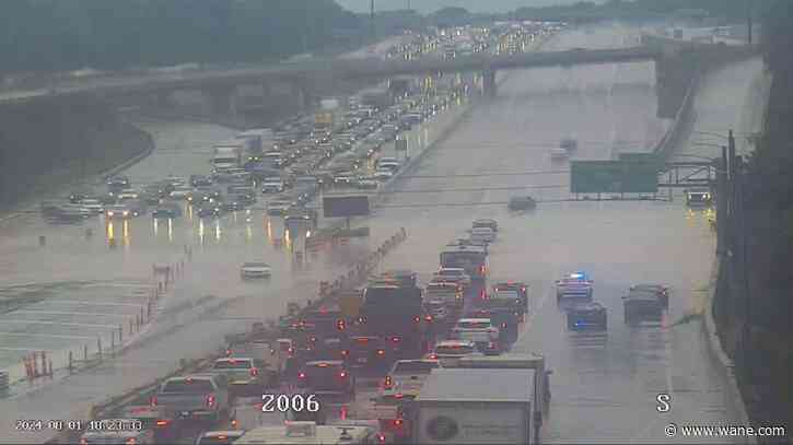 I-465 traffic brought to standstill as flooding hits Indy roads