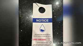 Miami-Dade warns of door hangers alerting residents of bad water quality