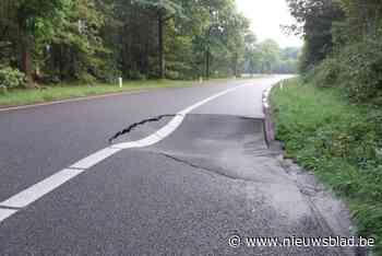 Afrit Eksel op Noord-Zuidverbinding richting Hasselt afgesloten door wegverzakking